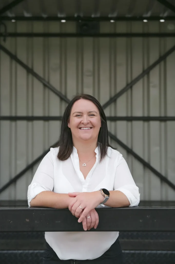 Natalie Doyle standing on a football terrace