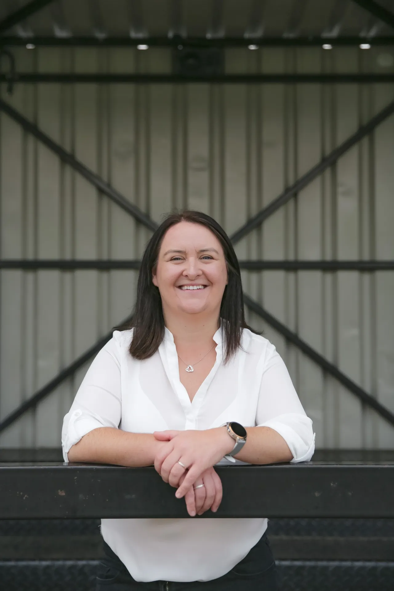 Natalie Doyle standing on a football terrace